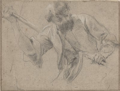 Un homme barbu avec un bâton - Simon Vouet