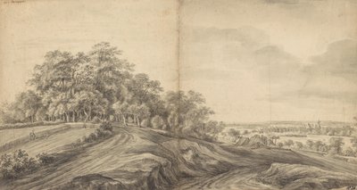 Panorama de Boersberg avec le château de Doorwerth au loin - Simon de Vlieger
