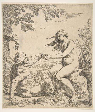 Adam et Ève - Simone Cantarini