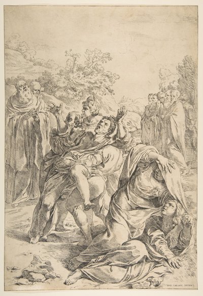 Saint Benoît exorcisant un démon, ca. 1637-1639 - Simone Cantarini