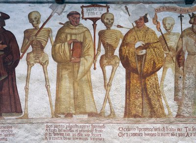 La Mort avec le Moine (détail) - Simone II Baschenis