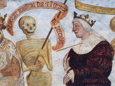 La mort avec la reine, (détail) - Simone II Baschenis