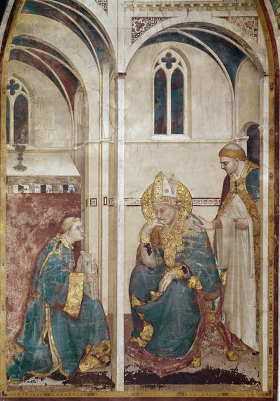 Vie de Saint Martin de Tours : Saint Martin en méditation - Simone Martini