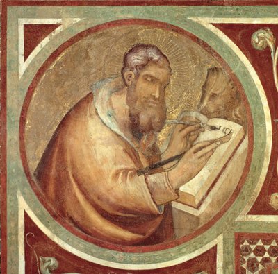 Maesta : Saint Marc avec le lion (détail) - Simone Martini