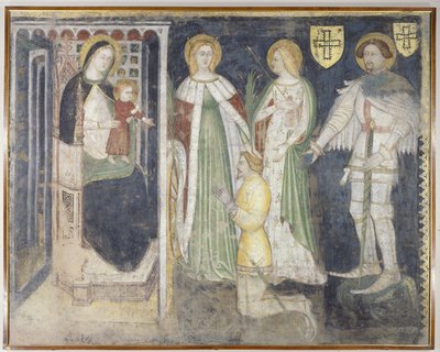 Madone et Enfant avec Sainte Catherine, Sainte Ursule, Saint Georges et le Patron, Théodoric de Chur - Simone da Corbetta