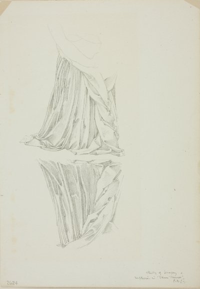 Figure drapée et réflexion, étude pour Miroir de Vénus - Sir Edward Burne Jones