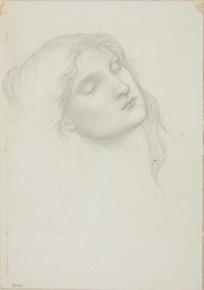 Tête de femme aux yeux fermés - Sir Edward Burne Jones
