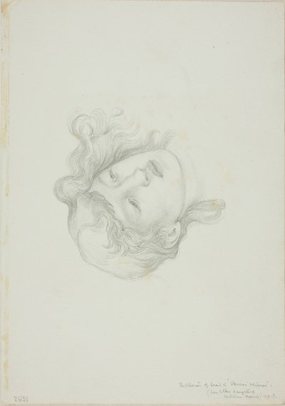 Réflexion de la tête, étude pour Miroir de Vénus - Sir Edward Burne Jones
