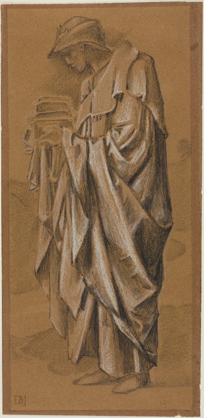 Figure drapée debout de profil à gauche - Sir Edward Burne Jones