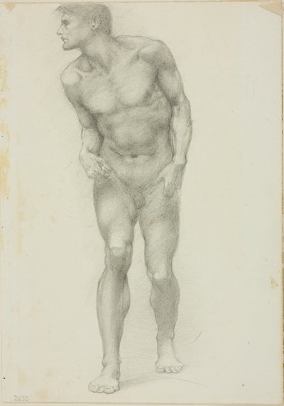 Homme nu debout avec visage de profil - Sir Edward Burne Jones