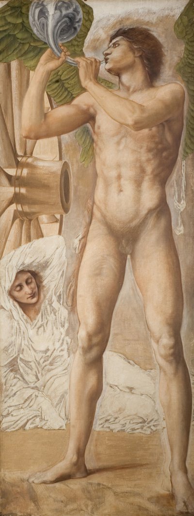 Troy Triptyque - Étude de la renommée renversant la fortune, 1875 - Sir Edward Coley Burne Jones
