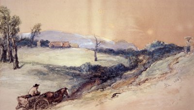 Paysage avec cheval et charrette, 1883 - Sir John Gilbert