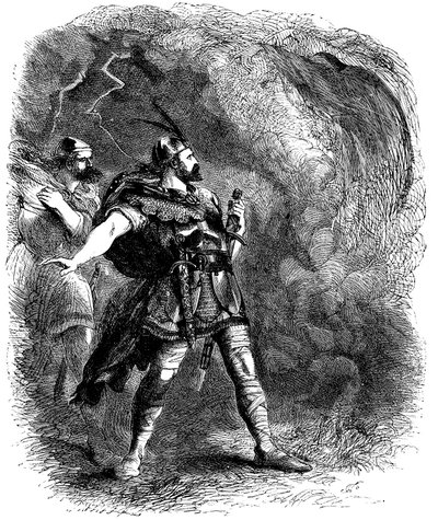 Macbeth et Banquo rencontrant les trois sorcières, 1858 - Sir John Gilbert