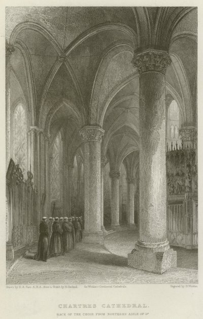 Cathédrale de Chartres, arrière du chœur depuis le bas-côté nord - Solomon Alexander Hart