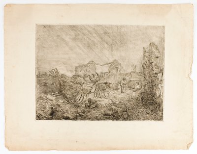 Chariot et ruines - Solon H. Borglum