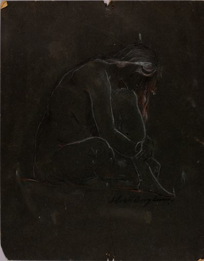 Nu assis - Solon H. Borglum