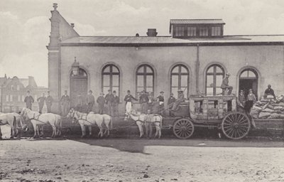 Vues historiques, le dernier carrosse avec le courrier anglais et le vieux bureau de poste - South African Photographer