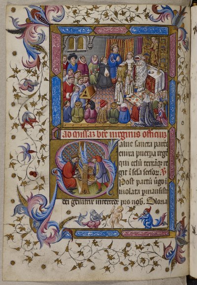 Alfonso V assiste à la messe, du Psautier et Heures d