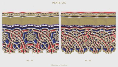 Bordures des Arches (lithographie en couleur) - Spanish School