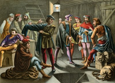Colomb calme une mutinerie à bord - Spanish School