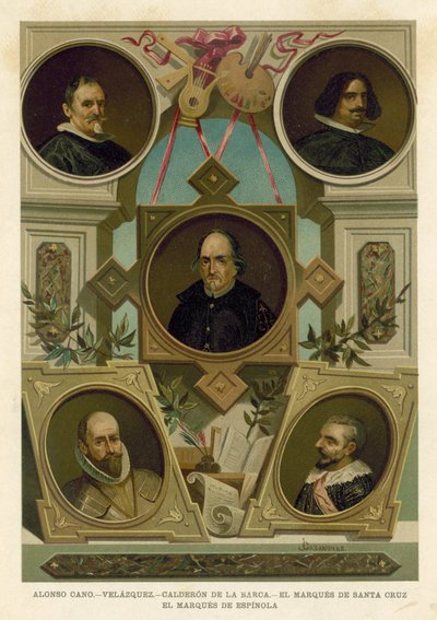 Figures historiques espagnoles célèbres du XVIIe siècle - Spanish School