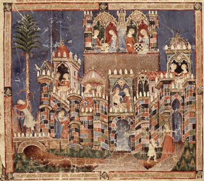Jeux et divertissements des Troyens, du Codex Benito Santa Mora - Spanish School
