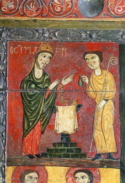 Messe par Saint Hilaire, autel, détail, première moitié du XIIIe siècle - Spanish School
