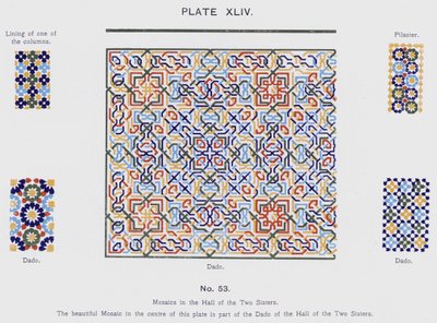 Mosaïques dans la Salle des Deux Sœurs - Spanish School