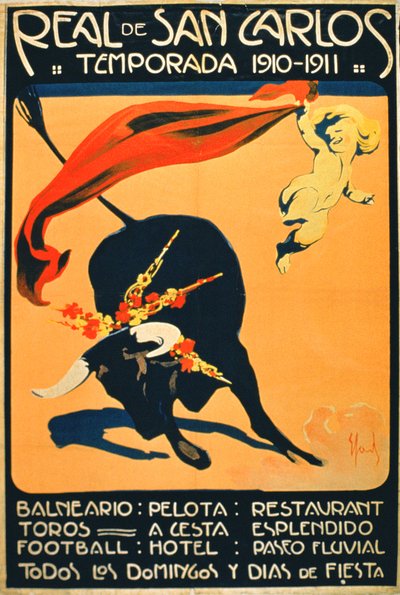 Affiche annonçant les événements du "Real de San Carlos". - Spanish School
