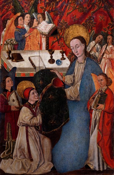 Présentation de la chasuble à Saint Ildefonso par la Vierge Marie - Spanish School