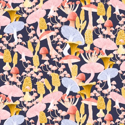Motif de mélange de champignons sombre, 2022 - Stacy Hsu