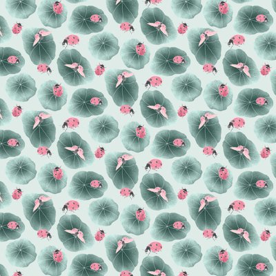 Motif coordonné de capucines coloris 1, 2020 - Stacy Hsu