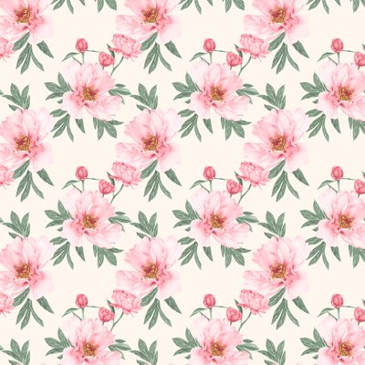Motif de pivoines clair, 2020 - Stacy Hsu