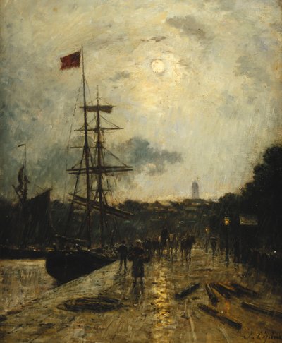 Quai à Caen - Stanislas Victor Edouard Lepine