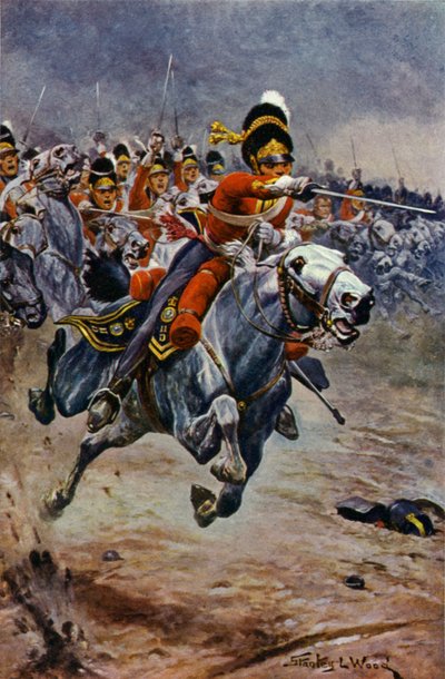 Waterloo, la charge des Scots Greys - Stanley L. Wood