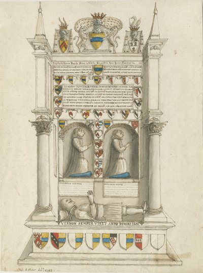 Église de Sandon - Tombe de Sampson Erdeswicke - Stebbing Shaw