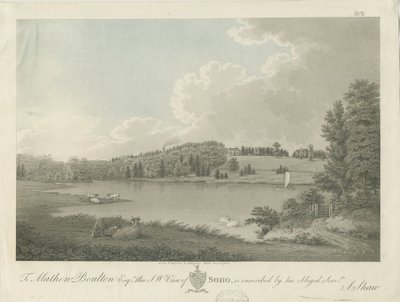 Soho - [Maison de Matthew Boulton] : gravure, nd [vers 1798] - Stebbing Shaw
