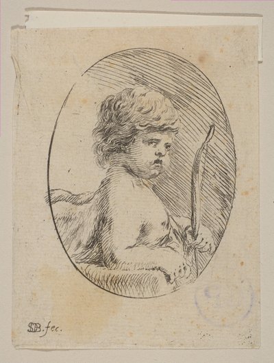 Un petit Cupidon avec son arc, de 