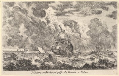 Un navire ordinaire voyageant entre Douvres et Calais - Stefano della Bella