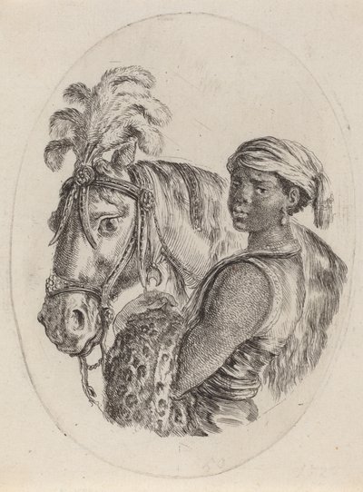 Palefrenier noir avec un cheval arabe, 1649-1650 - Stefano della Bella