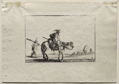 Caprices :  Soldat à cheval et fantassin - Stefano della Bella