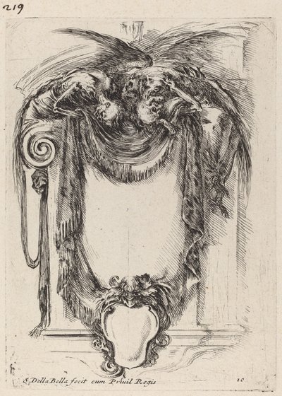 Cartouche suspendu à des cadavres - Stefano della Bella