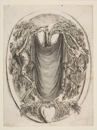 Cartouche avec squelettes, 1647 - Stefano della Bella