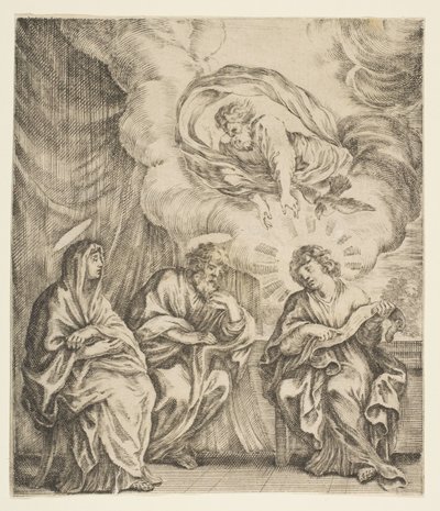 Enfant Jésus expliquant les Écritures à sa mère et à Saint Joseph - Stefano della Bella