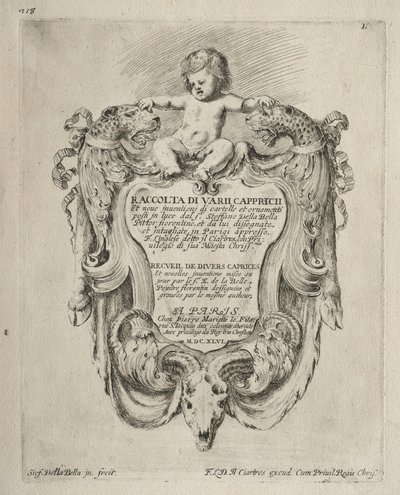 Collection de Divers Caprices et Nouveaux Dessins de Cartouches et Ornements - Stefano della Bella