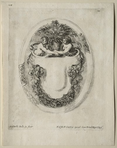 Collection de divers caprices et nouveaux dessins de cartouches et ornements : No 10 - Stefano della Bella
