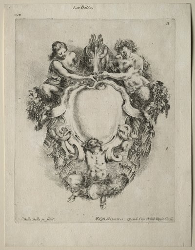 Collection de divers caprices et nouveaux dessins de cartouches et ornements : No 11 - Stefano della Bella