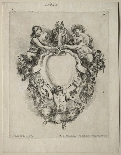 Collection de divers caprices et nouveaux designs de cartouches et ornements : No 11 - Stefano della Bella