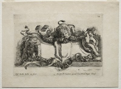 Collection de divers caprices et nouveaux dessins de cartouches et ornements : No 18 - Stefano della Bella