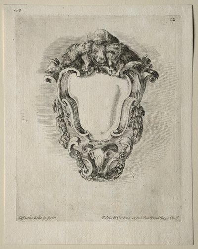 Collection de divers caprices et nouveaux dessins de cartouches et ornements : No 12 - Stefano della Bella